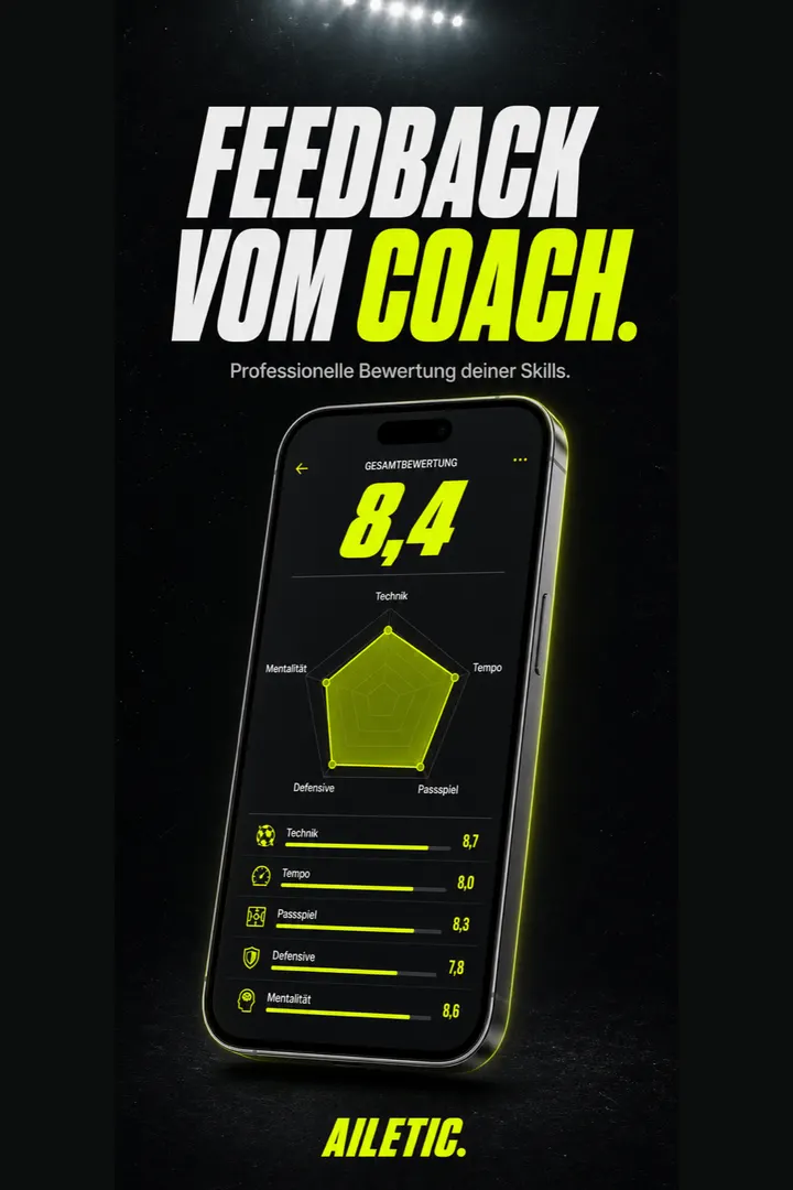 Beispiel einer Coach-Bewertung mit Radar in AILETIC